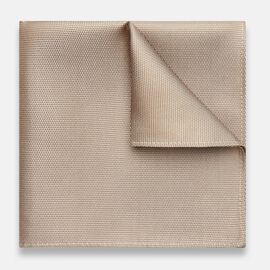 Dosimo Silk Pocket Square, Natural, hi-res